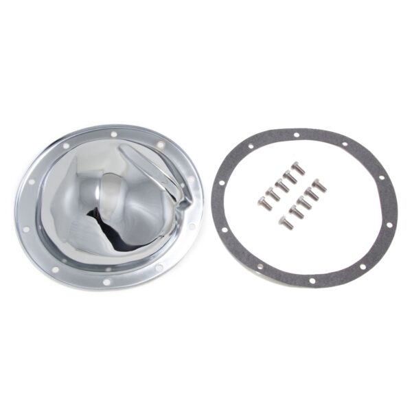 TRANS-DAPT PERFORMANCE PRODUCTS GM INTERMEDIATES / 1/2 TON TRUCKS (10 BOLT), COMPLETE CHROME DIFFERENTIAL COVER KIT