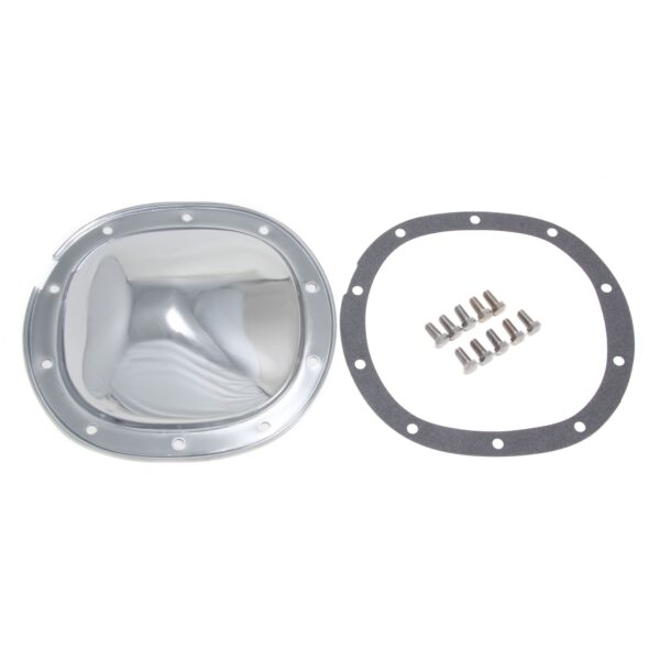 TRANS-DAPT PERFORMANCE PRODUCTS CHEVY CAMARO AND S10 (10 BOLT), COMPLETE CHROME DIFFERENTIAL COVER KIT