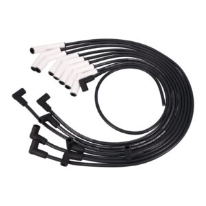 Chevy Big Block Wires; 8.5mm Black; 135 Deg. White Ceramic Plug Boots