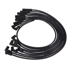 Ford Big Block Wires; 8.5mm Black; 180 Deg. Plug Boots