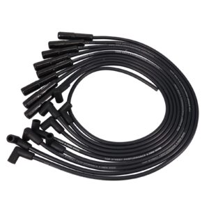 Ford Big Block Wires; 8.5mm Black; 180 Deg. Black Ceramic Plug Boots