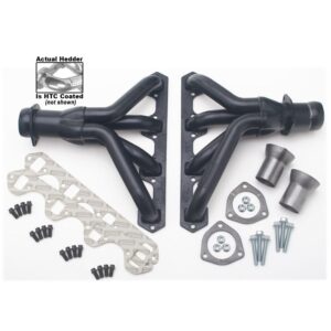 HEDMAN HEDDERS BLOCK HUGGER HEADERS; FORD 289-351W; 1-1/2 IN. TUBES; HTC CERAMIC COATED
