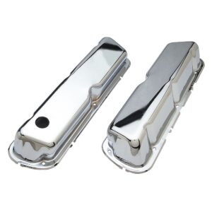 TRANS-DAPT PERFORMANCE PRODUCTS O.E.M. REPRODUCTION DESIGN VALVE COVERS; STOCK; 1986-1995 FORD 5.0L- CHROME