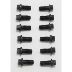 TRANS-DAPT PERFORMANCE PRODUCTS HEADER BOLTS; 3/8"-16 X 3/4"; 3/8 IN. HEX WASHER HEAD (12 BOLTS); BLACK OXIDE FINISH- SB CHEVY, BB CHRYSLER, PONTIAC