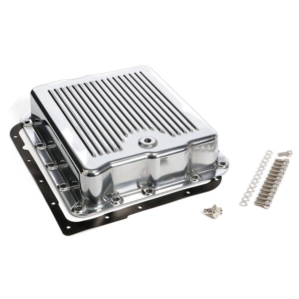 TRANS-DAPT PERFORMANCE PRODUCTS 700R4, 4L60E, 4L65E ALUMINUM TRANSMISSION PAN -STOCK DEPTH