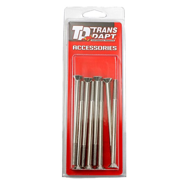 TRANS-DAPT PERFORMANCE PRODUCTS BOLTS FOR SHORT ALUMINUM (ONLY) CENTER BOLT VALVE COVERS (8 BOLTS)- STAINLESS STEEL