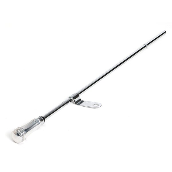 TRANS-DAPT PERFORMANCE PRODUCTS ALUMINUM HANDLE OIL PAN DIPSTICK WITH CHROME TUBE AND 21 IN. LONG DIPSTICK- 1965-90 CHEVY BB 396-454