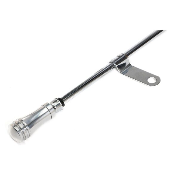 TRANS-DAPT PERFORMANCE PRODUCTS ALUMINUM HANDLE OIL PAN DIPSTICK WITH CHROME TUBE AND 21 IN. LONG DIPSTICK- 1965-90 CHEVY BB 396-454