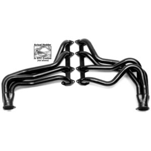 HEDMAN HEDDERS STANDARD HTC COATED HEADERS; '69-76 FORD F100 & F250, 360-390 ENGINE; 4WD ONLY; 1-3/4 IN. TUBE DIAMETER; 3 IN. COLLECTOR.; FULL LENGTH DESIGN- POLISHED SILVER CERAMIC COATED, MILD STEEL