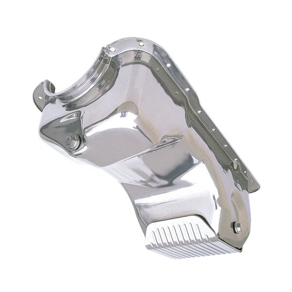 TRANS-DAPT PERFORMANCE PRODUCTS 83-93 FORD 5.0L FOX-BODY SLAM-GUARD OIL PAN; FACTORY FRONT SUMP CARS ONLY- SILVER POWDER-COAT
