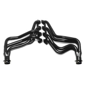 HEDMAN HEDDERS 50-STATE LEGAL HEADERS FOR 1977-1/2 - 1979 4WD FORD BRONCO, F-50, F250 OR F350 TRUCK; 351M OR 400M V8; 1-3/4 IN. DIAMETER LONG TUBE, 3 IN. BALL COLLECTOR- UNCOATED MILD STEEL