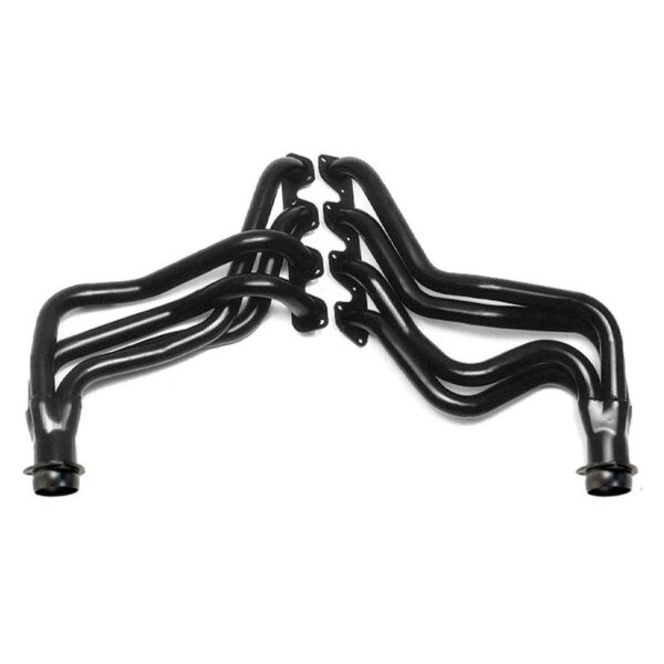 HEDMAN HEDDERS 50-STATE LEGAL HEADERS FOR 1977-1/2 - 1979 4WD FORD BRONCO, F-50, F250 OR F350 TRUCK; 351M OR 400M V8; 1-3/4 IN. DIAMETER LONG TUBE, 3 IN. BALL COLLECTOR- UNCOATED MILD STEEL