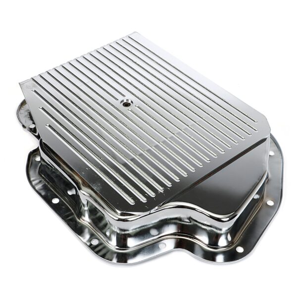 TRANS-DAPT PERFORMANCE PRODUCTS GM TURBO 400 SLAM-GUARD ARMORED TRANSMISSION PAN (STOCK CAPACITY)- CHROME