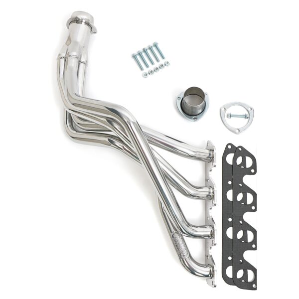 HEDMAN HEDDERS FENDERWELL HEADERS FOR 1977-1979 4WD FORD BRONCO OR F1350, F250 OR F350 TRUCK; 351M OR 400M V8; 1-5/8 IN. LONG TUBE, 3 IN. BALL COLLECTOR- HTC COATED MILD STEEL