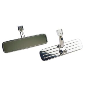 TRANS-DAPT PERFORMANCE PRODUCTS REAR VIEW MIRROR; 8-1/4 IN. WIDE; PINSTRIPES (BALL-MILLED)- ALUMINUM