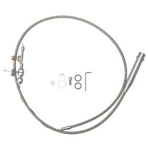 TRANS-DAPT PERFORMANCE PRODUCTS CARBURETOR KICKDOWN CABLE; SB CHEVY WITH 700R4-BRAIDED STAINLESS STEEL