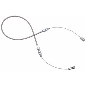 TRANS-DAPT PERFORMANCE PRODUCTS BRAIDED STAINLESS STEEL KICKDOWN CABLE- SB CHEVY WITH TH350