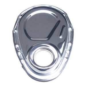 TRANS-DAPT PERFORMANCE PRODUCTS CHROME TIMING CHAIN COVER, GASKET, BOLTS, SEAL AND TAB- CHEVY 4.3L V6 OR SB CHEVY V8 (NOT LT1)