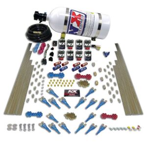 Nitrous Express SHARK DUAL STG /GAS 16 NZLS (200-1200HP) 8 SOLENOIDS WITH COMPOSITE BOTTLE