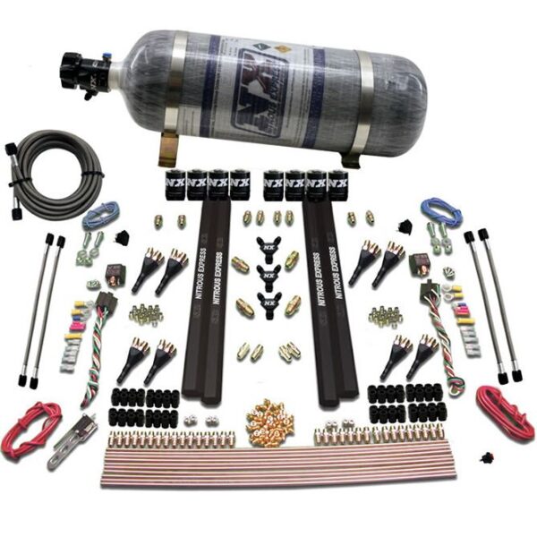 Nitrous Express SX2 DUAL STAGE 8 SOLENOID /GASOLINE 200-1200HP WITH COMPOSITE BOTTLE