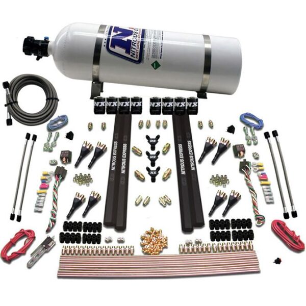 Nitrous Express SX2 DUAL STAGE 8 SOLENOID /GASOLINE 200-1200HP WITH 15LB BOTTLE