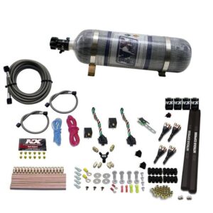 Nitrous Express 4-CYL SX2 NOZZLE SYSTEM W/ COMPOSITE BOTTLE (100-300HP X 2)