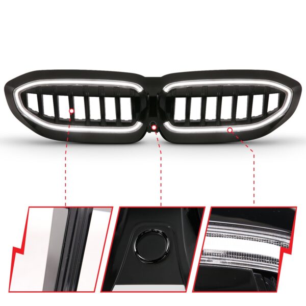 Black Housing Full LED Front Grille with initiation and Running Light