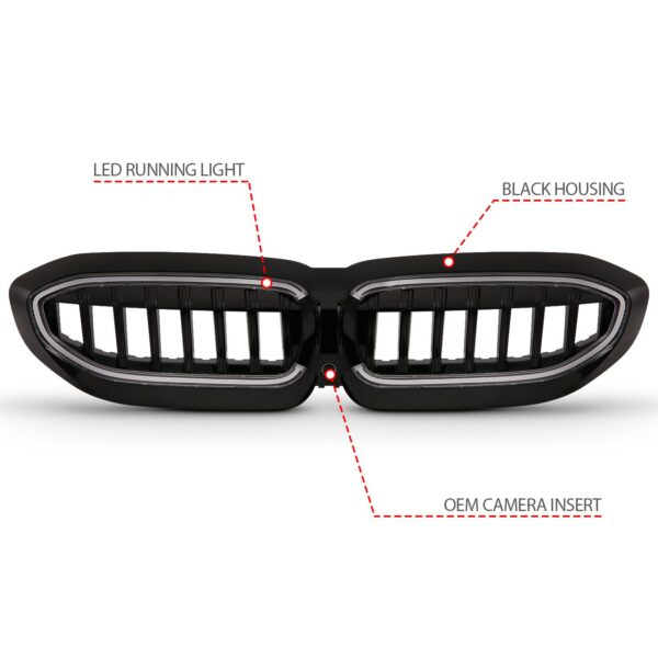 Black Housing Full LED Front Grille with initiation and Running Light