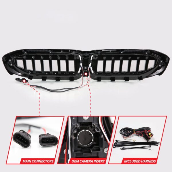 Black Housing Full LED Front Grille with initiation and Running Light