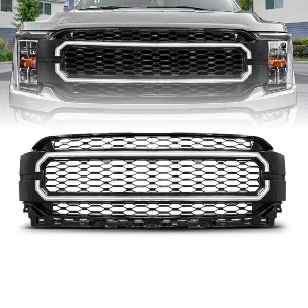 Black Housing Full LED Front Grille with Initiation and Running Light/DRL