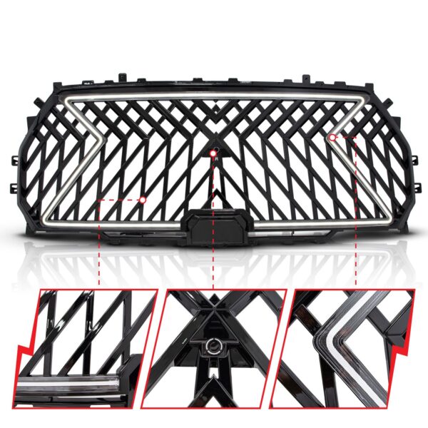 Black Housing Full LED Front Grille with Initiation and Running Light/DRL
