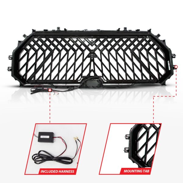 Black Housing Full LED Front Grille with Initiation and Running Light/DRL