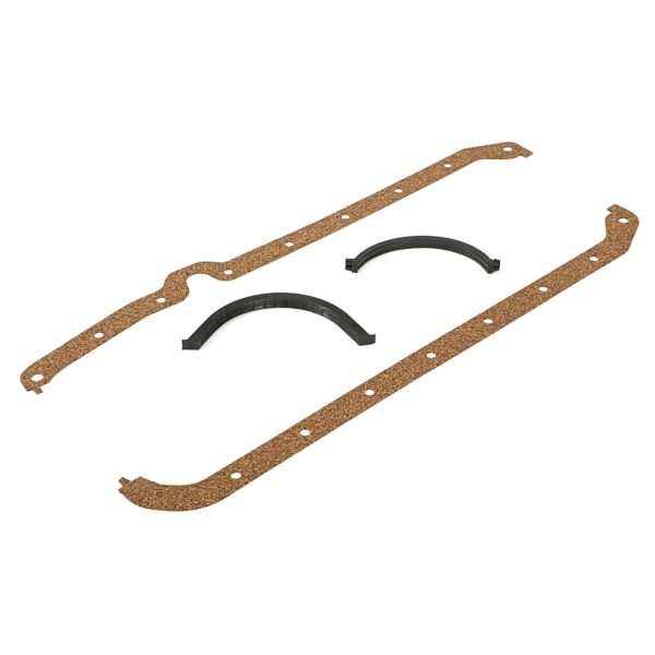 TRANS-DAPT PERFORMANCE PRODUCTS 1975-79 CHEVY 305-350 OEM STYLE REPLACEMENT OIL PAN GASKET- CORK RAILS AND RUBBER END SEALS