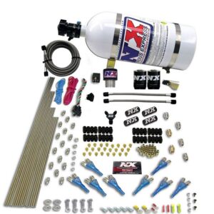 Nitrous Express PRO-SHK/GAS (200,300,400,500,600HP) 2 FUEL, 1 SUPERSHARK SOLENOID W/ 10LB BOTTLE