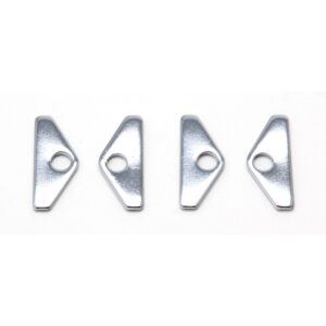 TRANS-DAPT PERFORMANCE PRODUCTS 1-1/2 IN. WIDE MINI VALVE COVER RETAINING TABS (SET OF 4)- CHROME