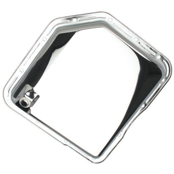 TRANS-DAPT PERFORMANCE PRODUCTS TH350- CHROME TRANSMISSION PAN; STOCK CAPACITY; STOCK DEPTH; PLAIN BOTTOM