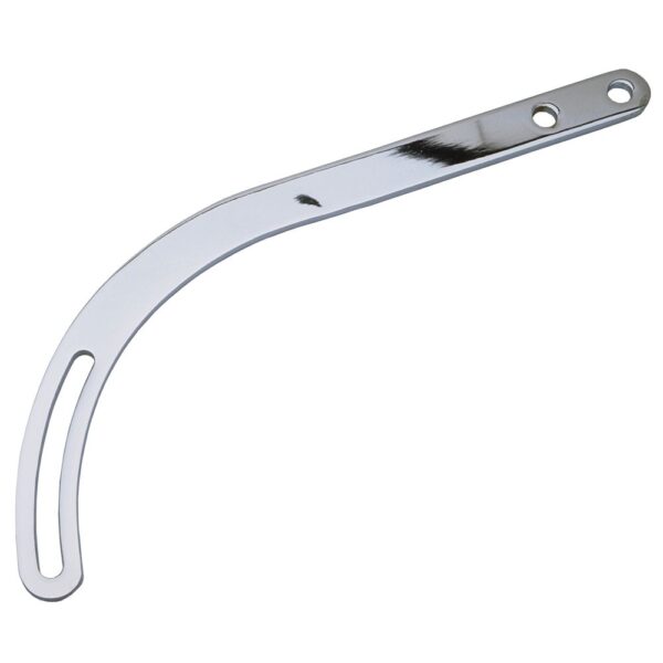 TRANS-DAPT PERFORMANCE PRODUCTS GENERATOR/ALTERNATOR BRACKET; UNIVERSAL; 1 IN. WIDE; 14 IN. LONG; 4 IN. ADJUSTING SLOT- CHROME
