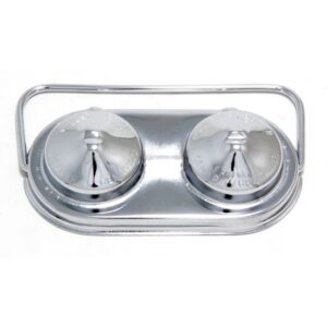 TRANS-DAPT PERFORMANCE PRODUCTS BRAKE MASTER CYLINDER COVER; EARLY GM (1967-80); 2-3/8 IN. X 5 IN.; SINGLE BAIL- CHROME