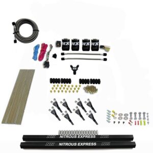 Nitrous Express PRO-SHK/GAS (200,300,400,500,600HP) 4 SOLENOIDS WITH RAILS LESS BOTTLE