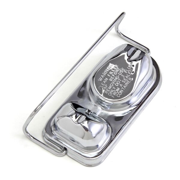TRANS-DAPT PERFORMANCE PRODUCTS BRAKE MASTER CYLINDER COVER FORD 1973-83 SINGLE BAIL- CHROME