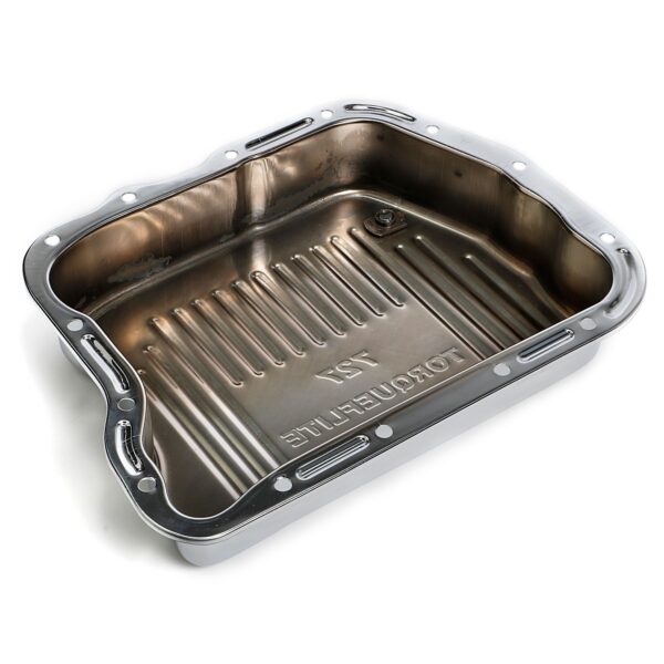 TRANS-DAPT PERFORMANCE PRODUCTS CHROME STEEL EXTRA CAPACITY TRANSMISSION PAN; FINNED; CHRYSLER 727