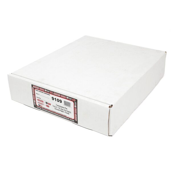 TRANS-DAPT PERFORMANCE PRODUCTS CHROME STEEL EXTRA CAPACITY TRANSMISSION PAN; FINNED; FORD C6
