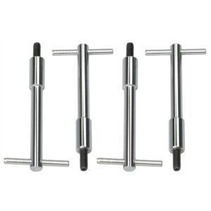 TRANS-DAPT PERFORMANCE PRODUCTS 1/4 IN.-20 X 4-1/4 IN. TALL T-BAR STYLE VALVE COVER FASTENERS- CHROME