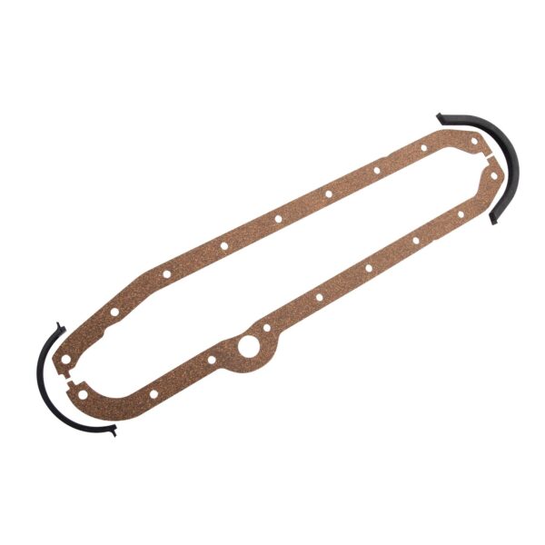 TRANS-DAPT PERFORMANCE PRODUCTS 1980-85 CHEVY 305-350 OEM STYLE REPLACEMENT OIL PAN GASKET- CORK RAILS AND RUBBER END SEALS