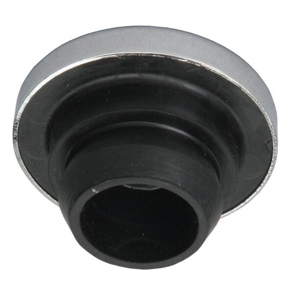 TRANS-DAPT PERFORMANCE PRODUCTS PUSH-IN STYLE OIL CAP; 1-1/4 IN. HOLE; RUBBER WITH CHROME TOP- OIL EMBOSSING