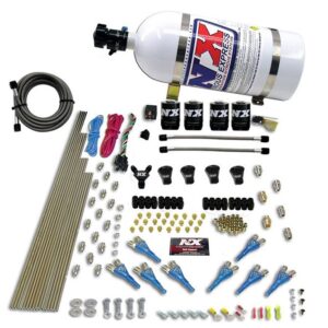 Nitrous Express PRO-SHK/GAS (200,300,400,500,600HP) 4 SOLENOIDS WITH 10LB BOTTLE