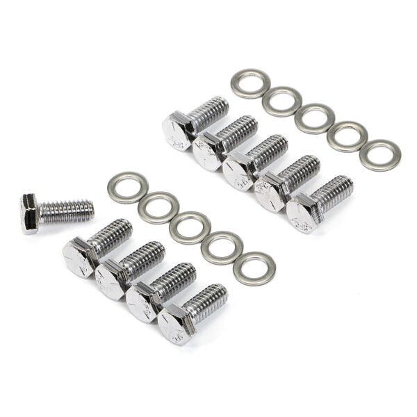 TRANS-DAPT PERFORMANCE PRODUCTS DIFFERENTIAL COVER BOLT SET; CHROME GM 10 BOLT & DANA 44 DIFFERENTIAL COVERS