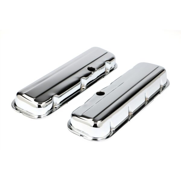 TRANS-DAPT PERFORMANCE PRODUCTS TRADITIONAL DESIGN VALVE COVERS; SHORT; 1965-2000 BB CHEVY 396-502- CHROME