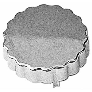 TRANS-DAPT PERFORMANCE PRODUCTS POWER STEERING RESERVOIR CAP COVER; SAGINAW PUMPS- CHROMED PLASTIC