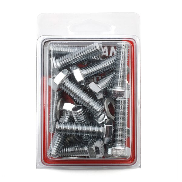 TRANS-DAPT PERFORMANCE PRODUCTS INTAKE MANIFOLD BOLTS; 3/8 IN.-16 X 1-1/4 IN. HEX HEAD (16 BOLTS); GRADE 5- CHROME